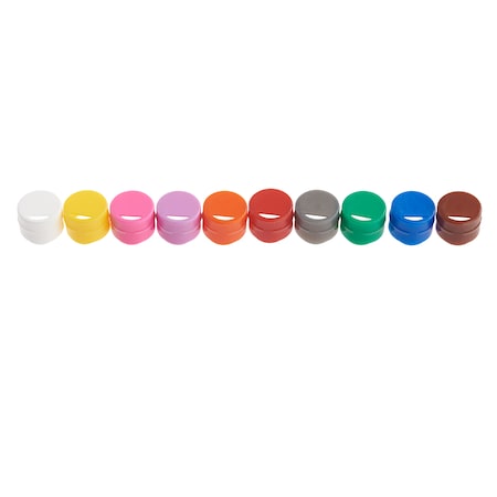 Celltreat Assorted Color Cap Insert for CF Cryogenic Vials, Non-sterile, PK500 229940